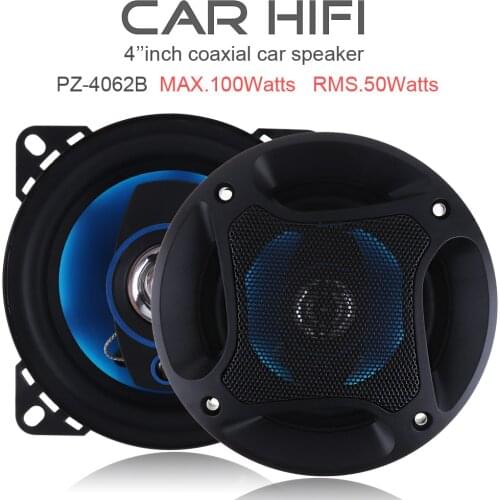 2pcs 4 Inch 100W 3 Ways Car Coaxial Horn Auto Audio Music Stereo Full Range Frequency Hifi Speaker Loundspeaker for Cars Vehicle