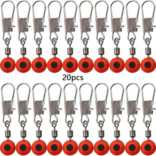 20pcs/lot Brand new Fishing Line Hook Swivels Shank Clip Connector Interlock Snap Sea Space Beans Lure Fishing Hooks Connector