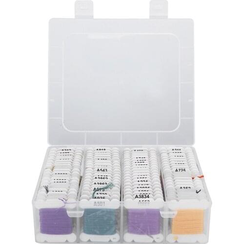 80 Colors DIY Embroidery Thread Bright Polyester Cotton Thread Kit Weaving Supplies Stitch Thread Weaving Colorful Cotton Thread