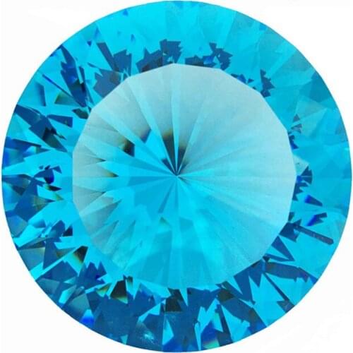 80mm 1pieces Aquamarine/Lake Blue Crystal Diamond Paperweight Glass Parts For Home/Wedding Ornament Free Shipping