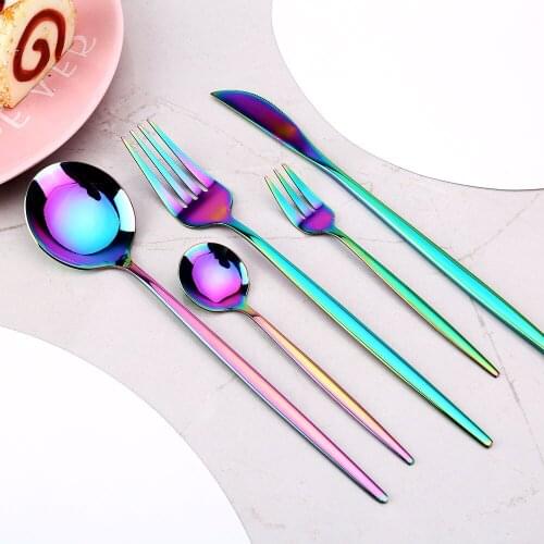 5-30/Pcs Tableware Washing Kitchen Utensils Cutlery Knife Spoons Fork Sets Lunch Of Dishes Complete Dinner Dinnerware Stainless