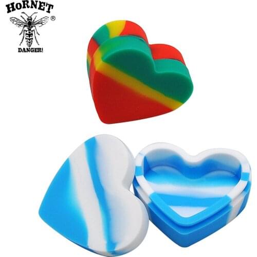 HORNET 18 ML Volume FDA Silicone Wax LOVE Heart Shape Wax Oil Jar Container Big Volume Nice Love Shape Portable Size