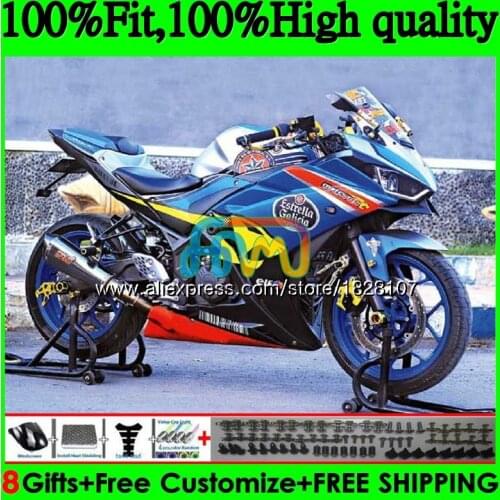 Injection For YAMAHA YZF R3 R25 R 25 YZFR25 14 15 16 17 113BS.21 YZF-R3 YZF-R25 YZFR3 2014 2015 2016 Blue yellow 2017 Fairings
