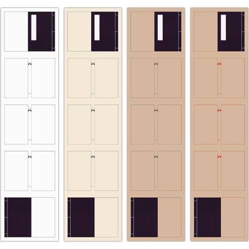 Chinese Xuan Paper 5sheets High Grade Retro Batik Half Ripe Calligraphy Paper Colorful Chinese Brush Calligraphy Special Paper