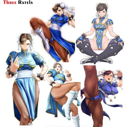 Three Ratels F432 Cool Chun Li Fighter For School Sticker Waterproof Skateboard Motorcycle Guitar Luggage Laptop Bicycle Decal