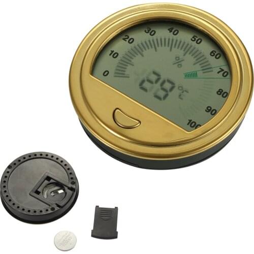 Galiner Round Cigar Hygrometer For Humidor Portable Accurate Cigar Humidor Hygrometer Accurate Cigar Case Humidity Tester