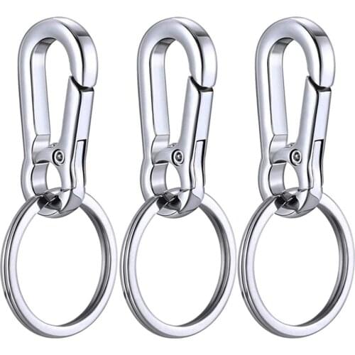 3pcs Metal Carabiner Clip Key Chains Keyring Zinc Alloy Keychain Craft Car Key Rings Lobster Clasp for Men