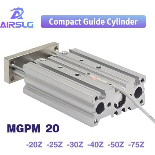 MGPM MGPM20 -20Z -25Z -30Z -40Z -50Z -75Z Three-axisthin Rod Cylinder Compact guide with Stable pneumatic