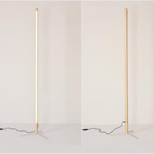 Nordic Minimalist Modern Floor Lamp Creative Site Lamp Personality Led Stand Light Bedroom Living Room Decor Wooden Floor Lights