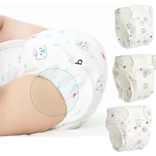 Baby Reusable Diapers Panties Cloth Diapers for Children Training Pants Adjustable Size Washable Breathable Ecological Diaper