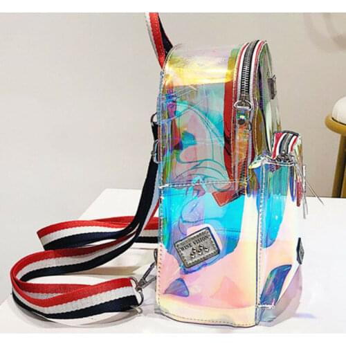 Fashion UK Clear PVC Transparent See Through Mini Backpack Cute School Book Bag