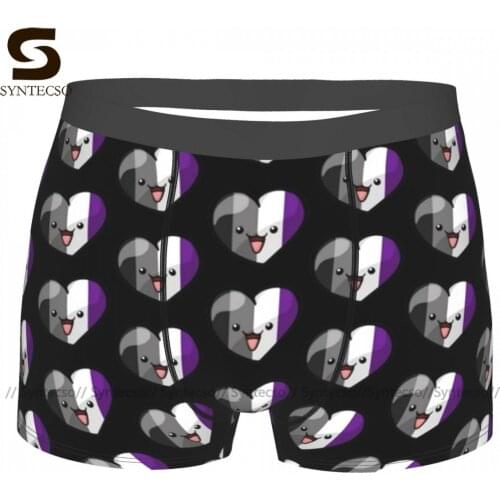 Heart Underwear Man Printed Stretch Trunk Sublimation Trenky Polyester Boxer Brief
