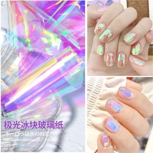 5 pcs mix colour Fashion New Hot Sells Glaxy Nail Sticker Decal Nail Art Foil Nail Guide Nail Decoration