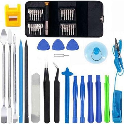 NEW-45PCS Mobile Phone Combination Disassembly Tool, Anti-Static Tweezers, Bracelet, Open Shell and Warped Stick, Sucker