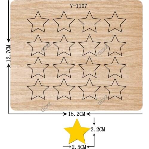 New star wooden dies cutting dies for scrapbooking /Multiple sizes /V-1107