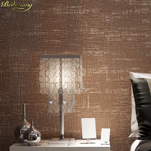 Beibehang Modern simple dark brown imitation diatom mud mud wallpaper living room TV background wall light gray paper wallpaper