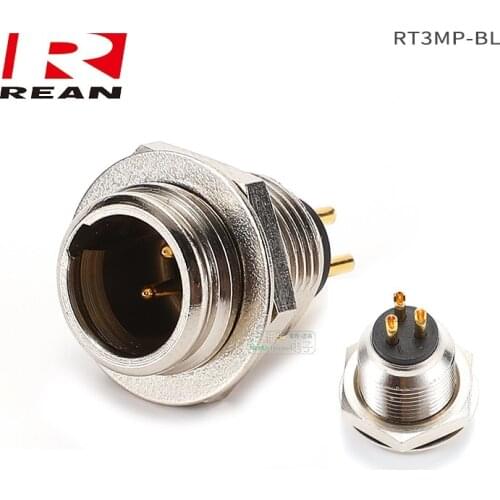 1Pcs REAN imported original RT3MP mini XLR male socket three-core wireless bodypack seat panel installation HIFI