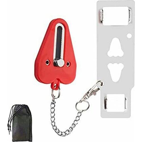 Portable Door Safety Latch Lock Metal Home Room Hotel Anti Theft Security Lock Travel Accommodation Door Stopper Hardware Lock