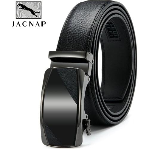 JACNAIP Men Belt Male Genuine Leather Belt Man Strap Belts For Men Automatic Buckle Luxury Designer Belts Work Business Strap