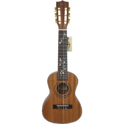 28" Kasch MGH-26 Sapele Guitar Ukulele Concert Wood Instrument Mini Handcrafted + Chord + Bag Rose Wood Finger board