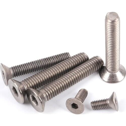 10pcs/lot DIN7991 Titanium hex socket flat countersunk head screw M2 M2.5 M3 M4 M5 M6