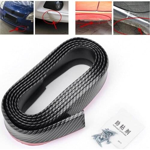 2.5M Universal Car Front Rear Bumper Lip Splitter Trim Rubber Protector Body Spoiler Valance Chin Strip 8Colors Car Accessories
