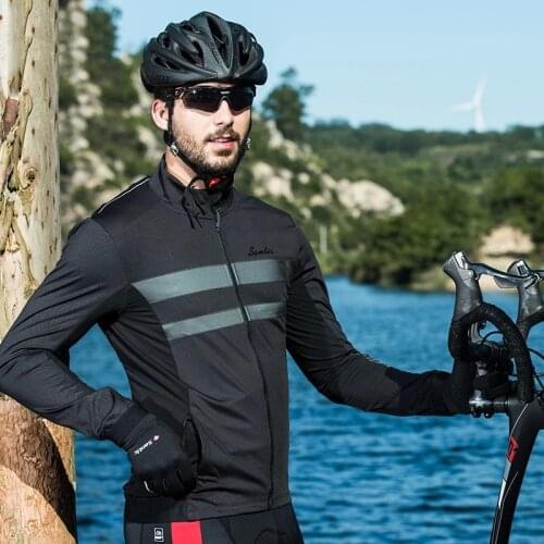 Santic Long Sleeves Cycling Jerseys Men New Road Mountain Bike MTB Jersey Autumn Winter Outdoor Sport Cycling Clothings
