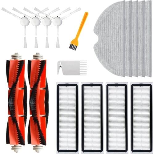 Hepa Filter Main Side Brush Mop Rag Replacement for Xiaomi Mijia 1C 2C 1T / STYTJ01ZHM / STYTJ02ZHM Robot Vacuum Cleaner Parts