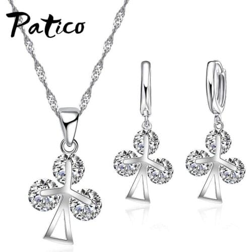 Popular Fashion Tree Cauliflower Jewelry Set Anniversary Wedding Necklace Earrings For Women 925 Sterling Silver
