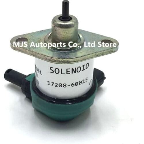 17208-60015 1C010-60015 Flameout Solenoid Valve For Kubota D1005 M105S 1720860015 V1505 12V Flameout Switch Shut Off Solenoid