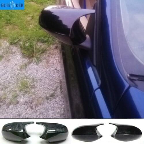 2xMirror Cover E90 Car Side Door Rearview Side Mirror Cover Cap For BMW E90 E91 2008-2011 E92 E93 2010-2013