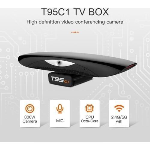 5pcs/lot dhl free T95C1 2GB 16GB 800W pixel Camera TV BOX Android 9.0 Smart TV BOX 2.4&5G Wifi 100M Support 1080P 4K