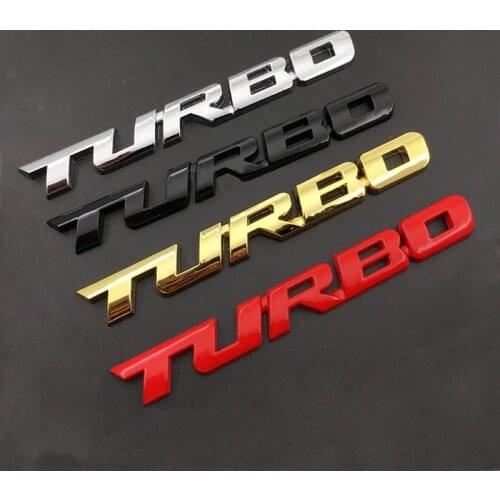 Car Stickers and Decals Metal 3D TURBO Emblem Auto Styling Accessories for ford focus 2 BMW Opel Astra h Volkswagen Golf 4 5