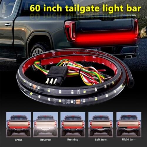 12V 24V Car LED Tailgate Light LED Truck Tailgate Light Bar Red Running Turn Signal Brake Reverse Backup Tail light Strip