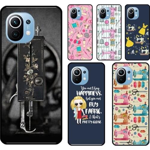 Sewing Machine Pattern For Xiaomi Mi 10T 9T Pro Note 10 Mi 11 Lite Ultra Case For POCO X3 Pro M3 F1 F2 F3 Cover