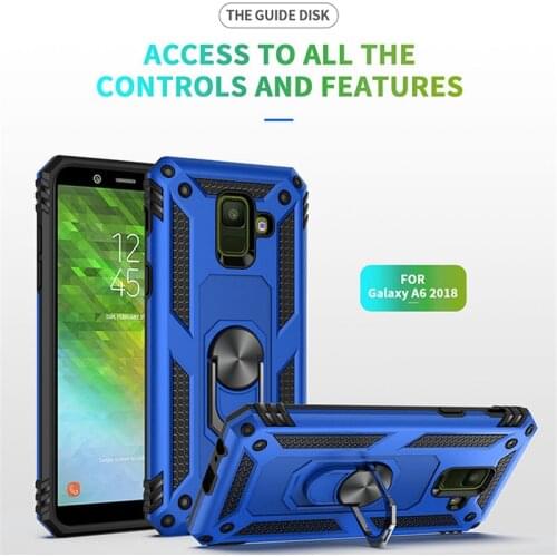 For Samsung Galaxy A6 2018 Samsung A6 Plus A6+ A 6 Plus 2018 Case Magnet Car Ring Stand Holder Cover for A6plus Coque funda capa