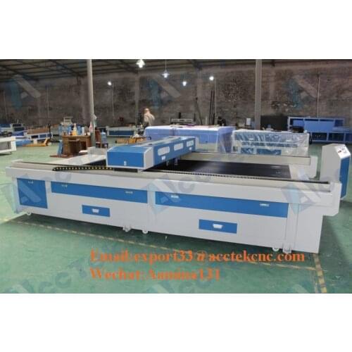 Sealed CO2 Glass Tube metal laser cutting machine price AKJ1530H metal laser cutter exhasut fan air pump