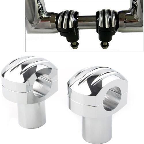 Chrome Motorcycle 1" Handlebar Riser Clamp For Harley Touring Dyna Sportster XL 883 1200 Softail Aluminum Alloy