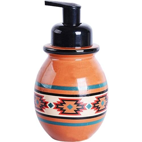 Ceramic Brown Ancient Hotel Bath Basthroom Shampoo Shower Gel Soap Perfume Lotion Foaming Bubble Dispenser Pump B