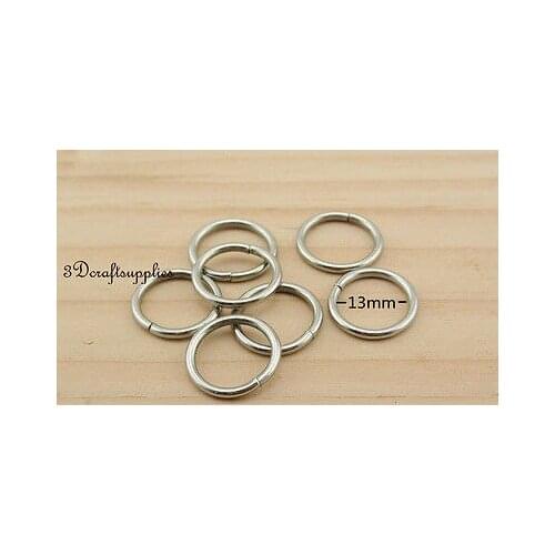 Metal O rings O-ring purse ring connector nickel 13mm 1/2 inch 40pcs i23