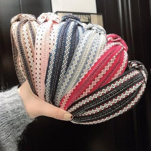 Multi Purpose Fabric for Women Ethnic Style Knotting Hair Hoop 1Pcs Nice Gift Wide Side Fashion Headwear