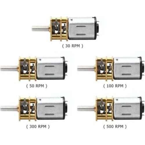 DC 3V/6V/12V 30RPM 50RPM 100RPM 200RPM 300RPM N20 Stainless Steel Gear Motor with Gearwheel DC Motors Micro Reduction Motor
