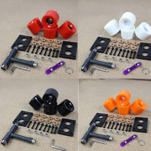 New 60mm Skateboard Wheels Set ABEC-9 Bearing 29mm Hardware 3mm Riserpad With Gift T Tools Finger Skateboard Free Shipping