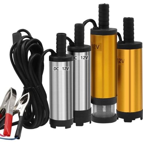 51MM DC 12v water oil diesel fuel transfer pump submersible pump scar camping fishing submersible switch stainless steel