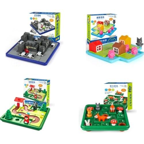 Table Play Toy Brain Game Portable Hide&Seek Table Game with Plastic Blocks Creative Baby Gift