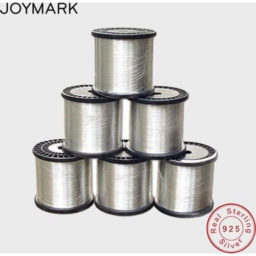 0.4mm-1.5mm Solid 925 Sterling Silver Wire DIY Jewelry Accessories Beading String Thread 1Meter/lot SSW001