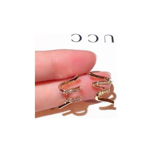 New Korea Fashion Luxury Geometry Earrings for Women Engagement Anniversary Birthday Gift for Lover or Best Friend Wholesale