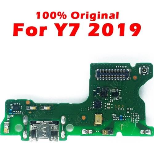 Original Charging Board For Huawei Y7 2019 USB Charging Port on Y7 2019 PCB Dork Connector Flex Cable Replacement Spare Parts