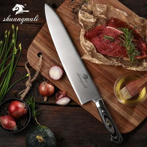 Professional Cutting Meat Gyuto Knife Germany 1.4116 Stainless Steel Kitchen Cleaver Knives Cooking Slicing Chef Gyuto Knife