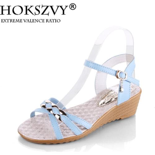 HOKSZVY 2020 New Sandals Wedge Casual Soft Bottom non-slip Pregnant Mouth Beach Female Sandals FZZ-5606